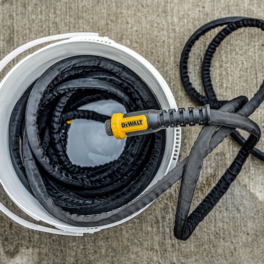 DEWALT 100 ft. x 5/8 in. Heavy-Duty Professional Grade Fabric Garden Hose