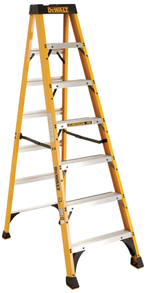 DEWALT® 7' Fiberglass Stepladder 300 lbs Load Capacity
