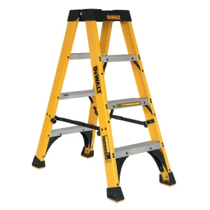 DEWALT® 4' Fiberglass Twin Step Ladder, 300 lbs Load Capacity